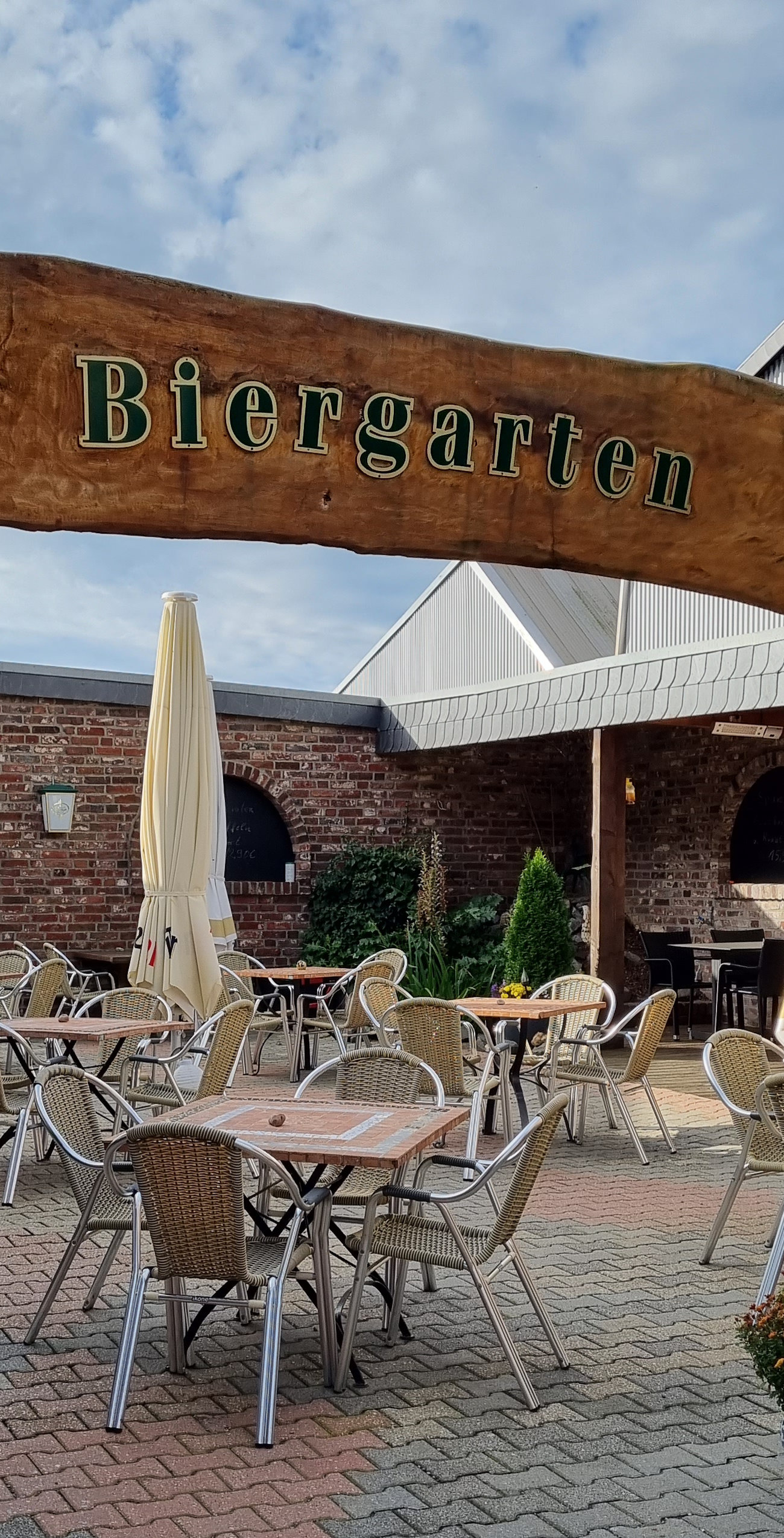 Biergarten draußen